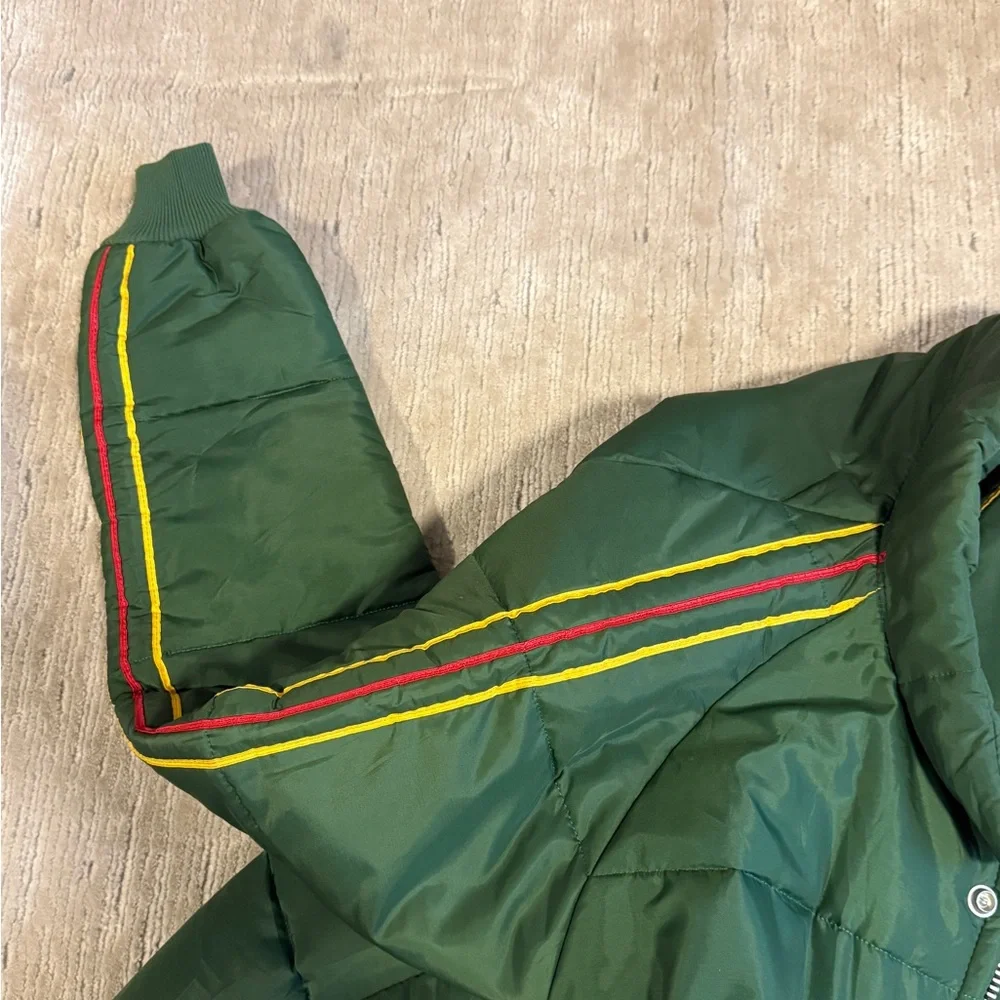 Swingster vintage Green Puffer Jacket with Stripe Detail - Picture 6 of 6